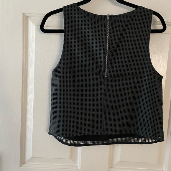 Banana Republic faux leather black top - Picture 4 of 6